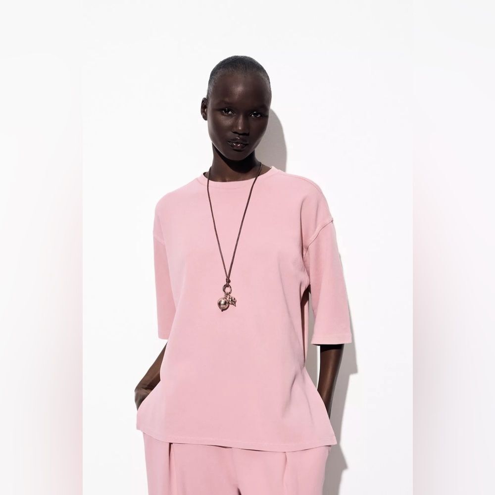 Zara Co-Ord Set Washed Effect Pants And Top - Picture 6 of 13